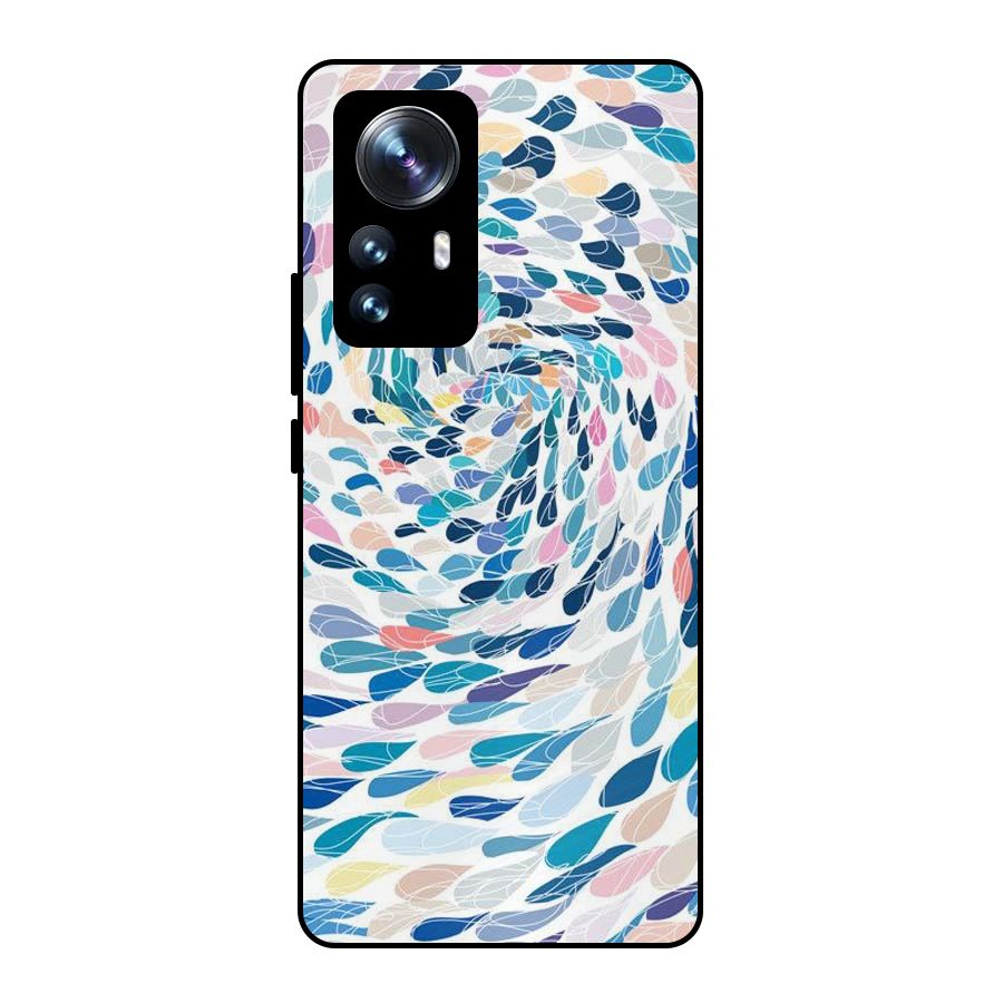 Color Droplets Swirls Metal Back Case for Xiaomi 12 Pro