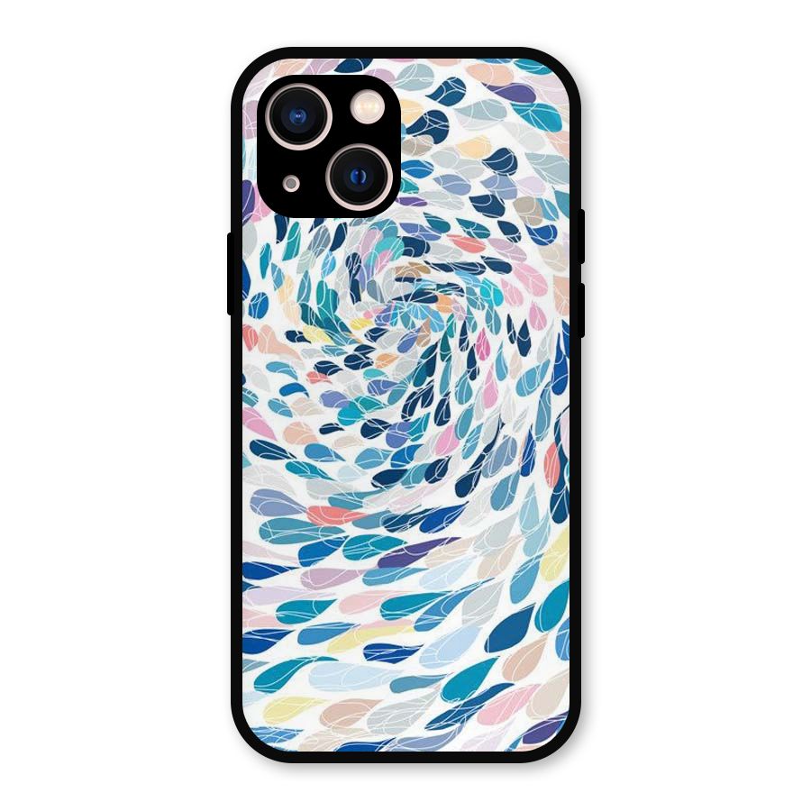 Color Droplets Swirls Metal Back Case for iPhone 13