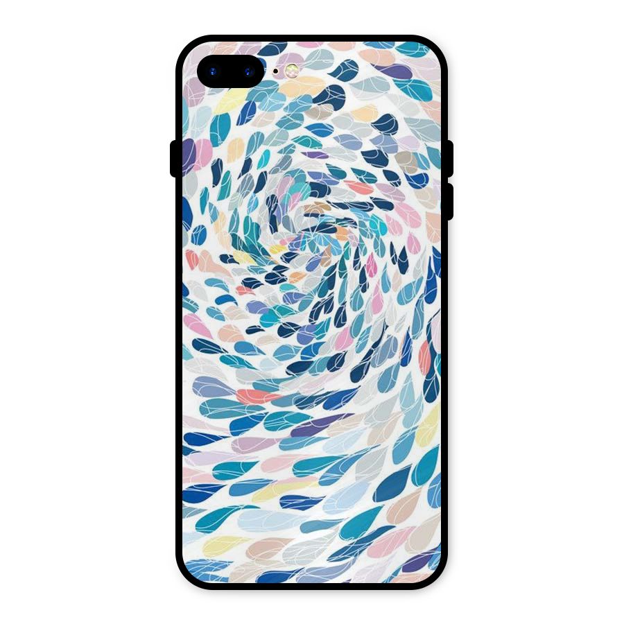 Color Droplets Swirls Metal Back Case for iPhone 8 Plus
