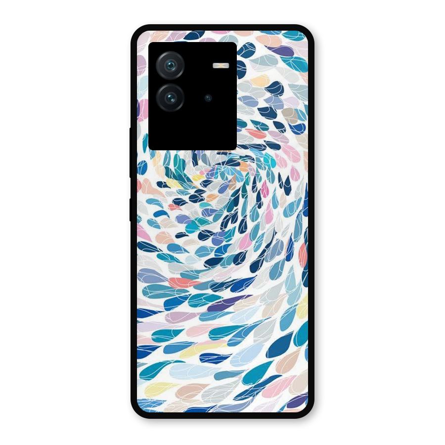 Color Droplets Swirls Metal Back Case for iQOO Neo 6 5G
