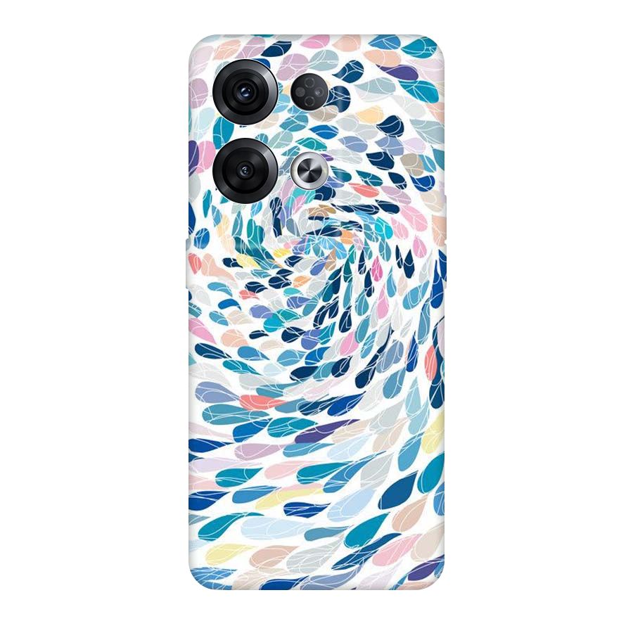 Color Droplets Swirls Original Polycarbonate Back Case for Oppo Reno8 Pro 5G