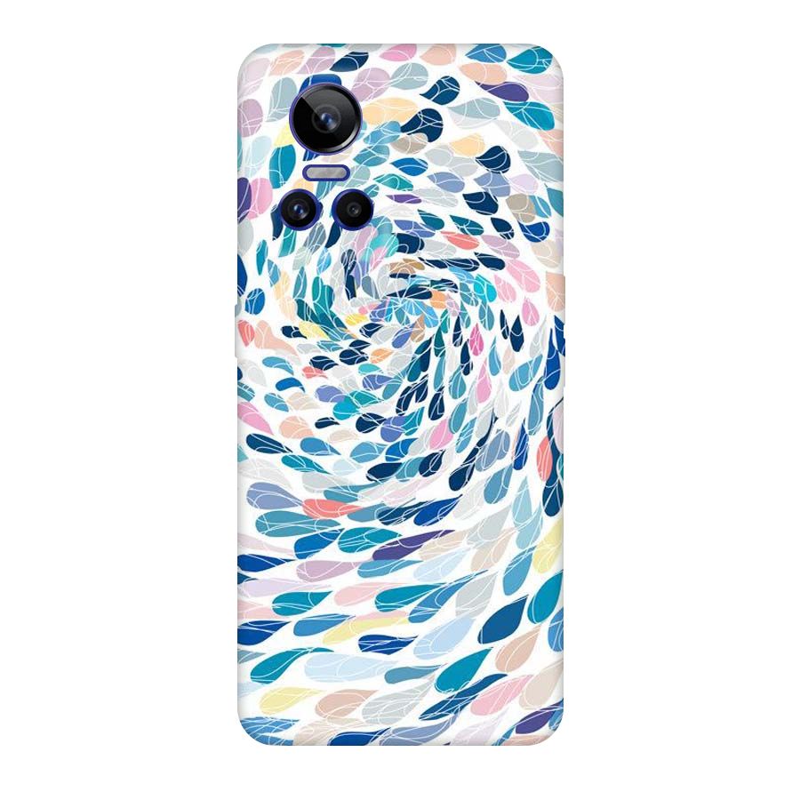 Color Droplets Swirls Original Polycarbonate Back Case for Realme GT Neo 3