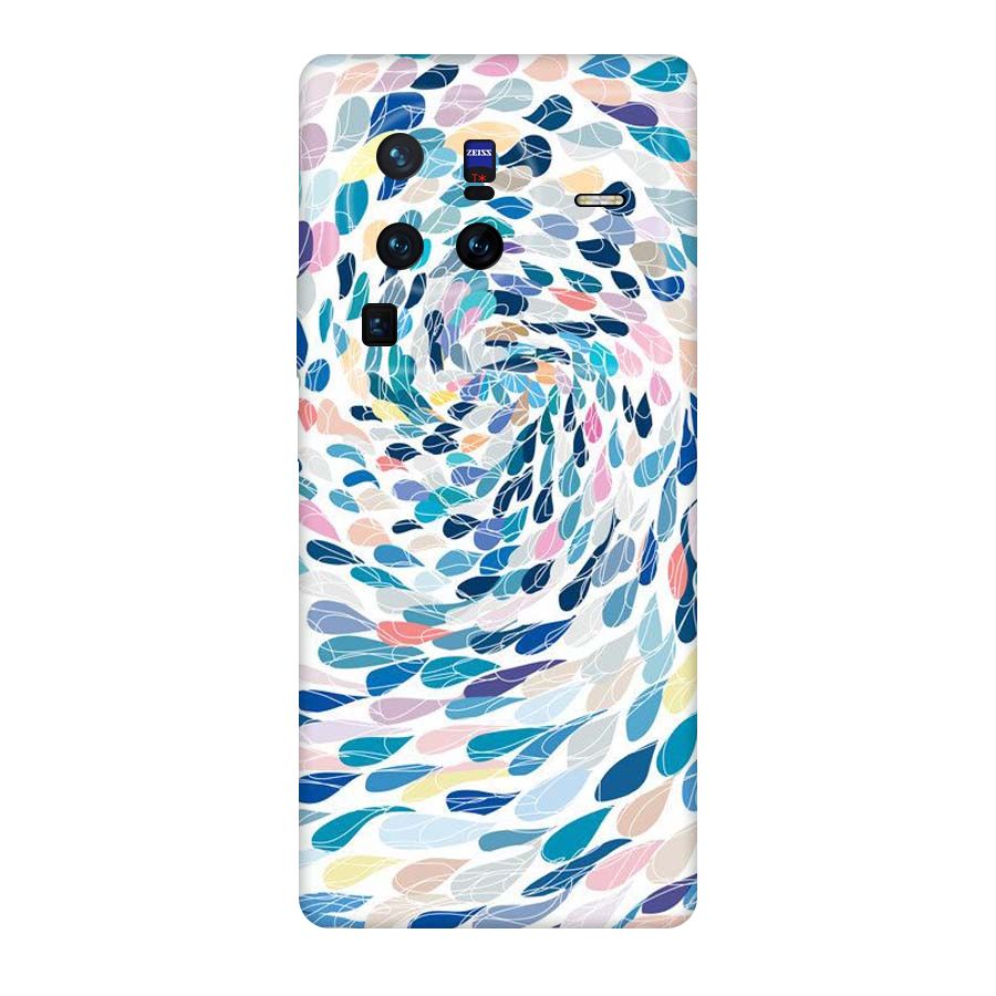 Color Droplets Swirls Original Polycarbonate Back Case for Vivo X80