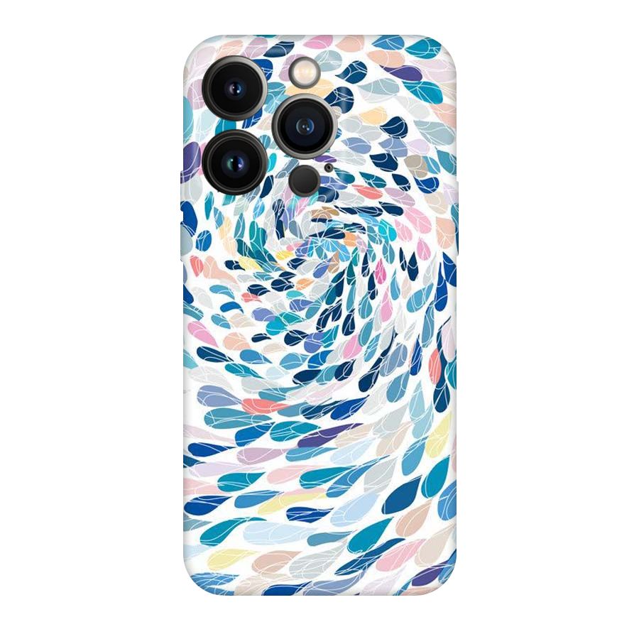 Color Droplets Swirls Original Polycarbonate Back Case for iPhone 14 Pro