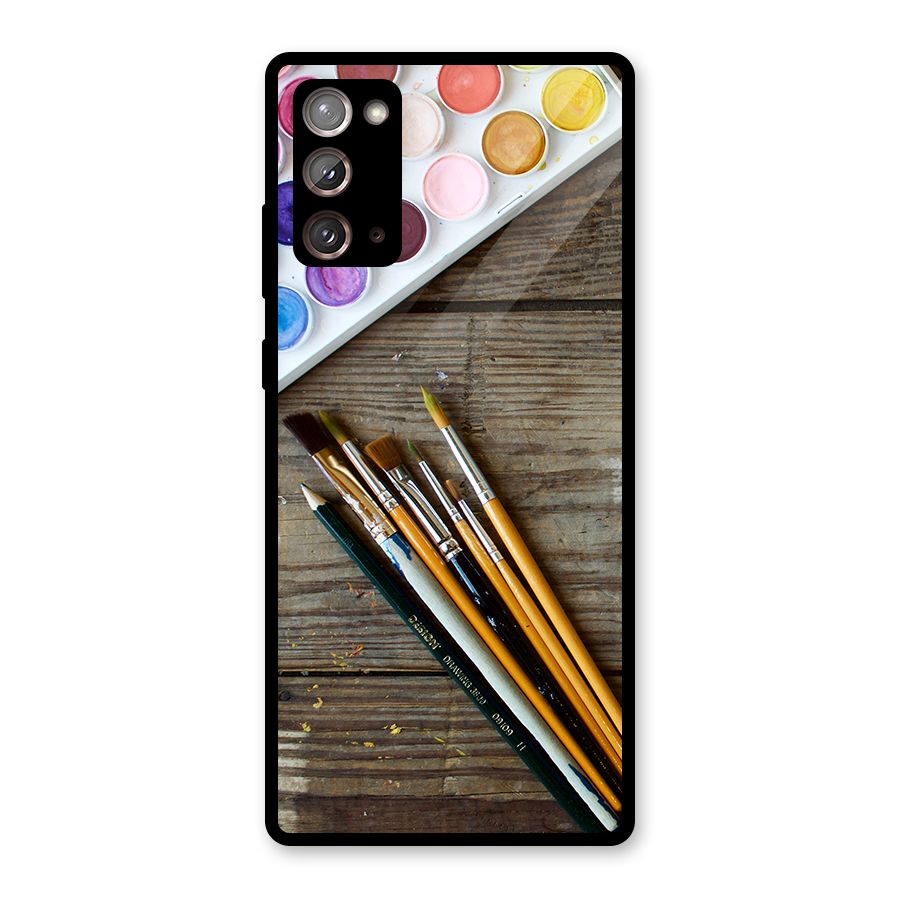Color Palette and Brush Glass Back Case for Galaxy Note 20