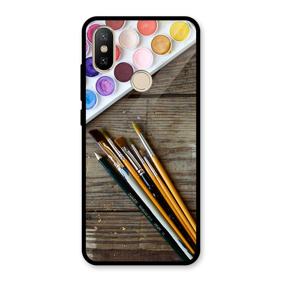 Color Palette and Brush Glass Back Case for Redmi A2