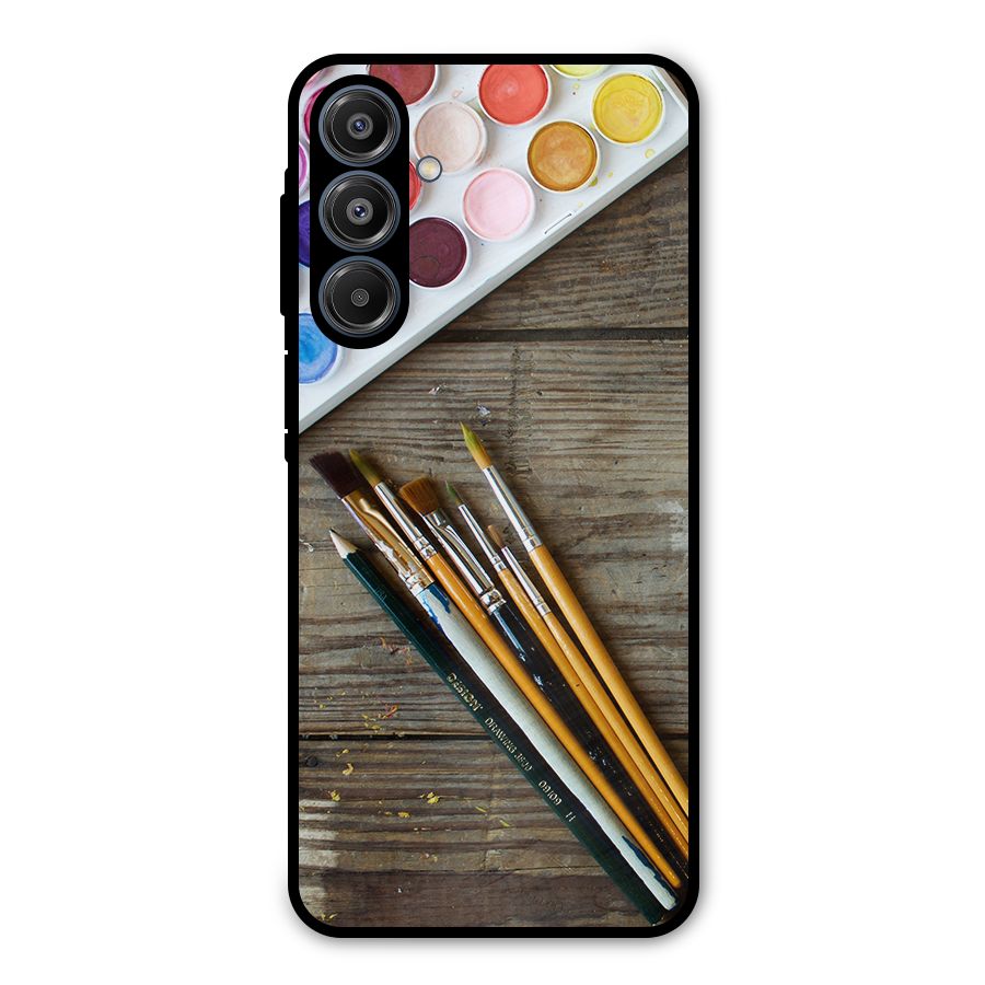 Color Palette and Brush Metal Back Case for Galaxy A16 5G