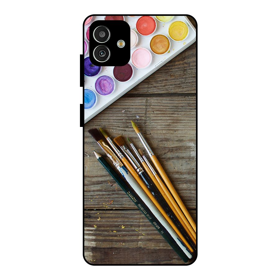 Color Palette and Brush Metal Back Case for Galaxy M13 5G