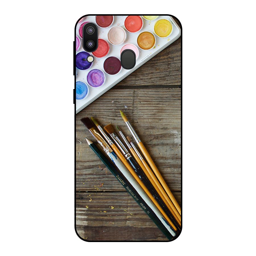 Color Palette and Brush Metal Back Case for Galaxy M20