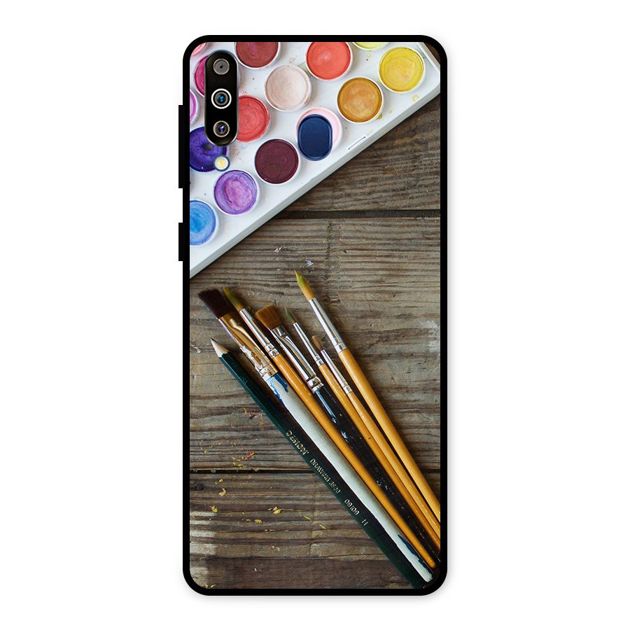 Color Palette and Brush Metal Back Case for Galaxy M30