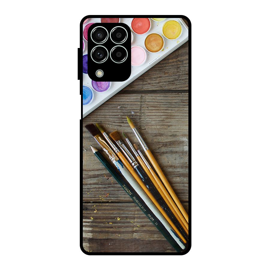 Color Palette and Brush Metal Back Case for Galaxy M33