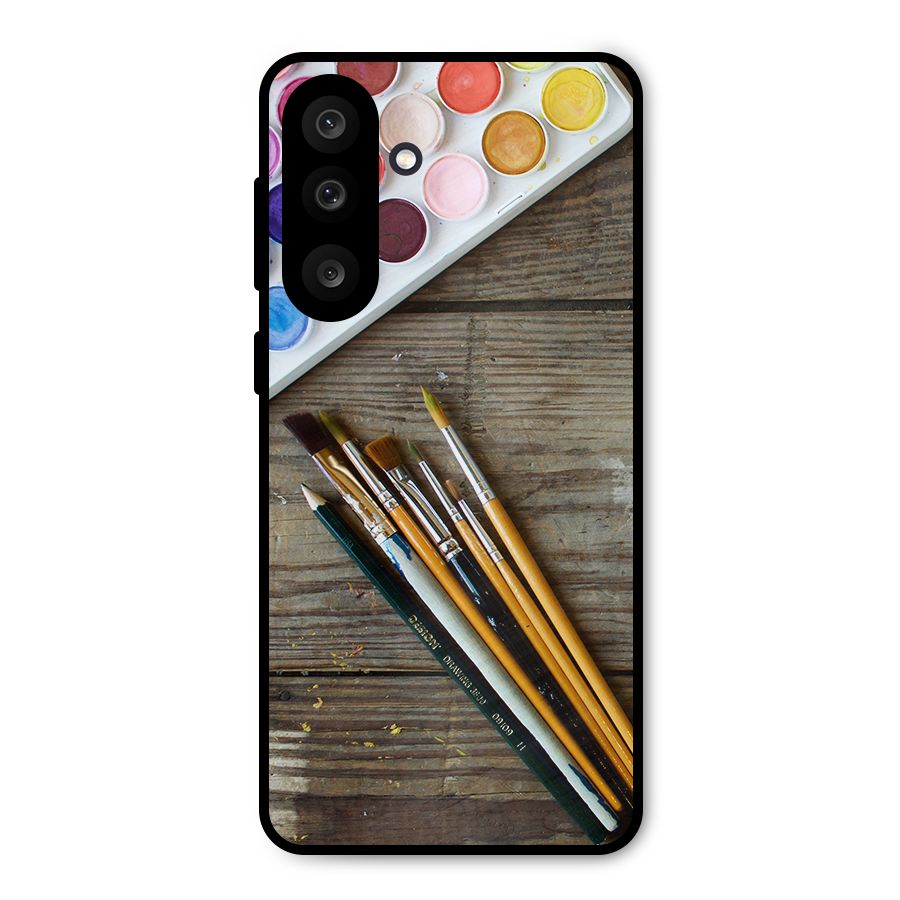 Color Palette and Brush Metal Back Case for Galaxy M56