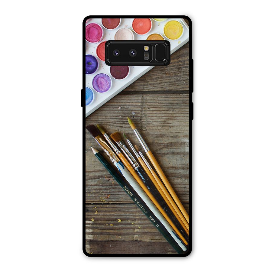 Color Palette and Brush Metal Back Case for Galaxy Note 8