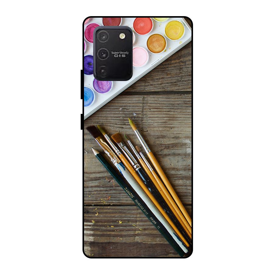 Color Palette and Brush Metal Back Case for Galaxy S10 Lite