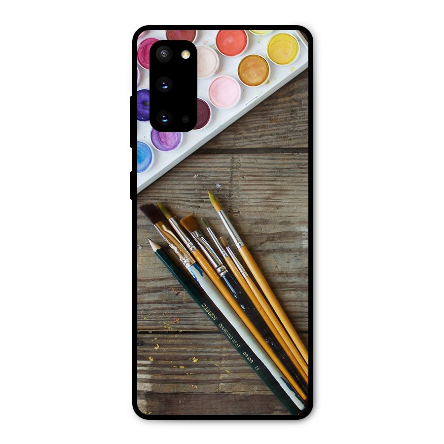 Color Palette and Brush Metal Back Case for Galaxy S20