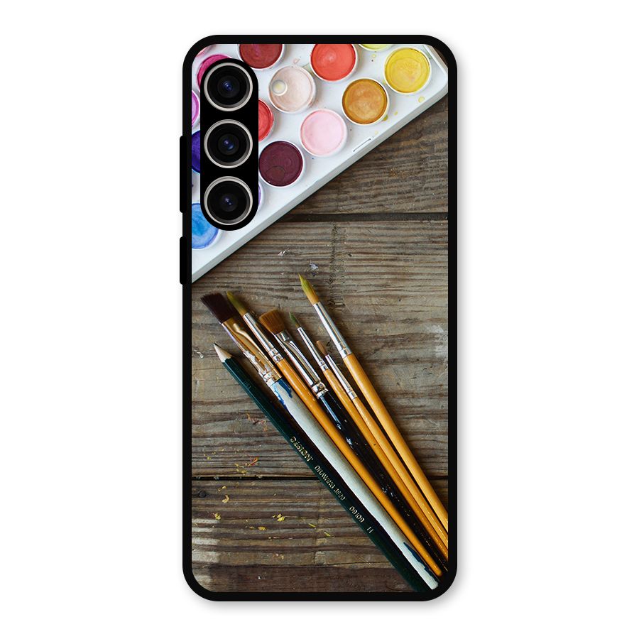 Color Palette and Brush Metal Back Case for Galaxy S23 Plus