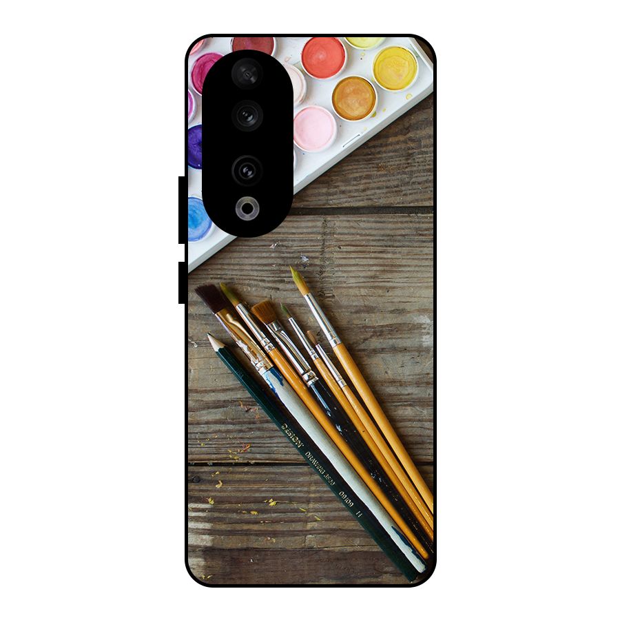 Color Palette and Brush Metal Back Case for Honor 90