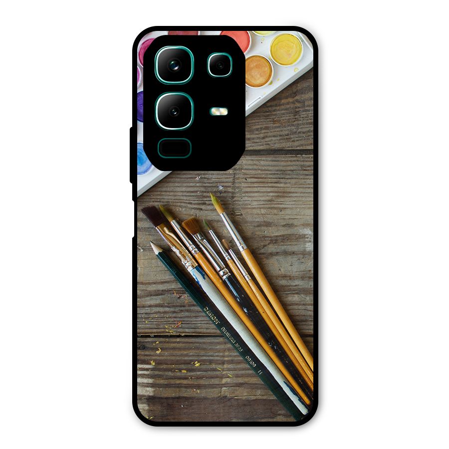 Color Palette and Brush Metal Back Case for Infinix Note 50x