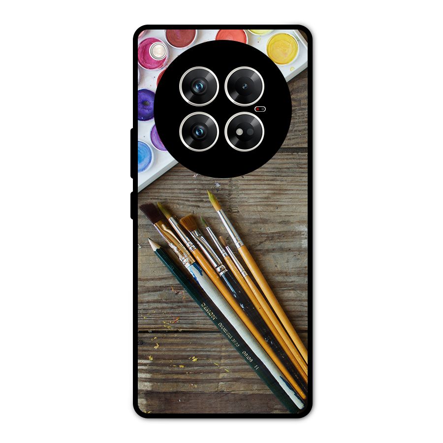 Color Palette and Brush Metal Back Case for Infinix Zero 40 5G