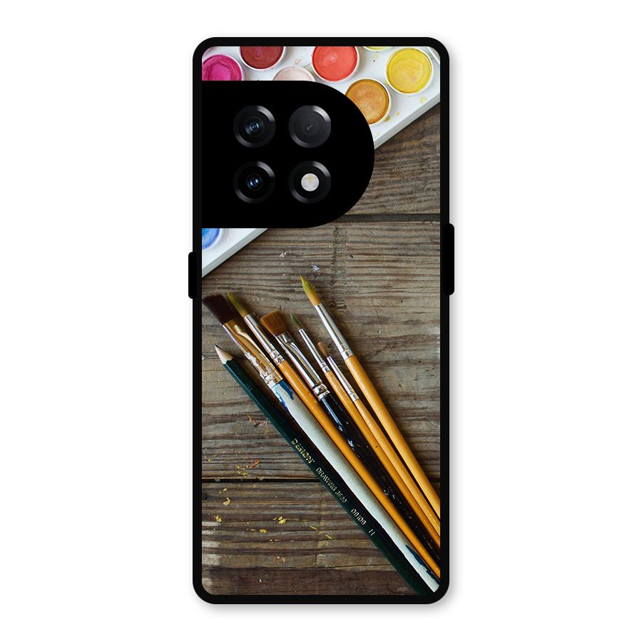 Color Palette and Brush Metal Back Case for OnePlus 11R
