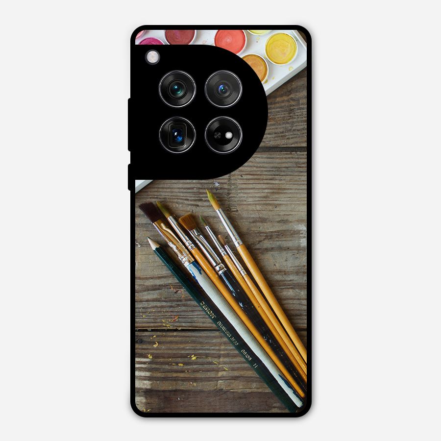 Color Palette and Brush Metal Back Case for OnePlus 12