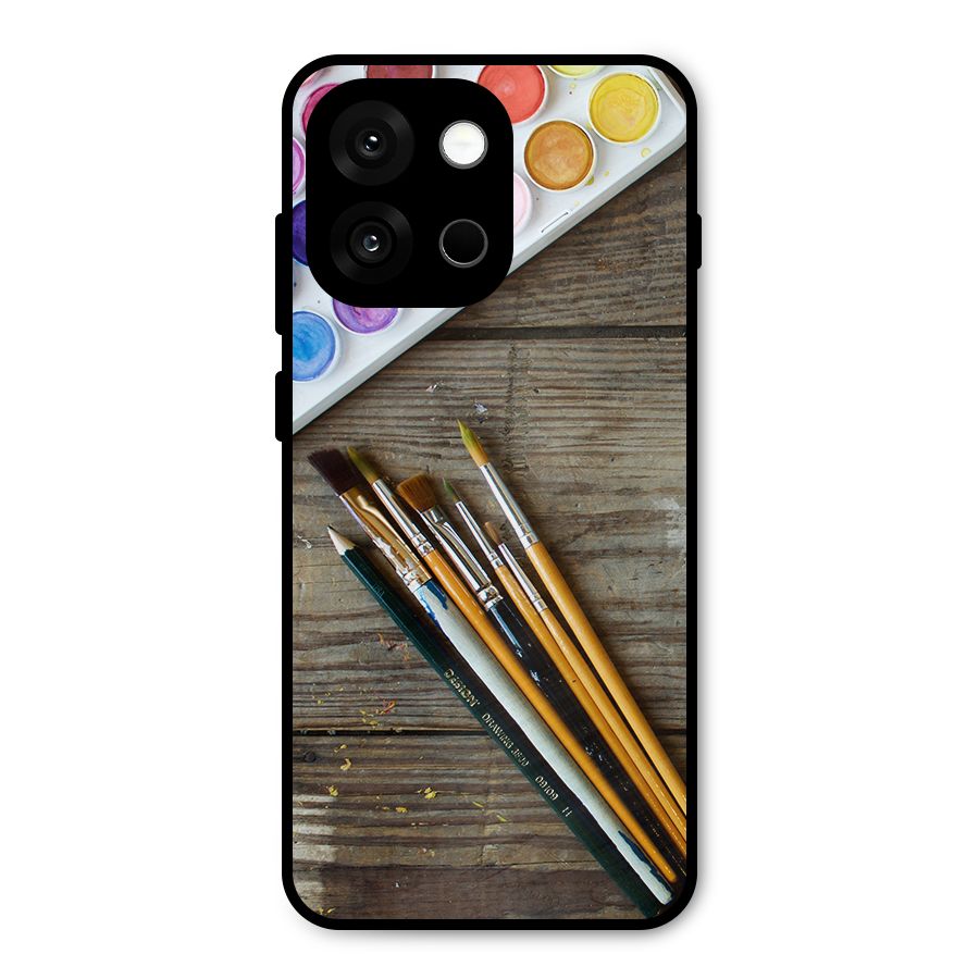 Color Palette and Brush Metal Back Case for OnePlus 13s