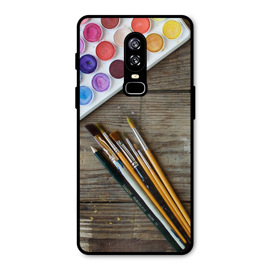 Color Palette and Brush Metal Back Case for OnePlus 6