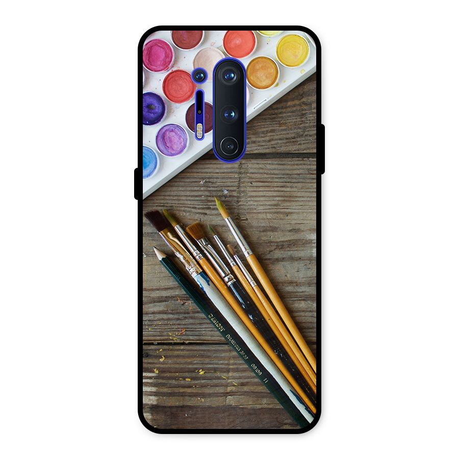 Color Palette and Brush Metal Back Case for OnePlus 8 Pro