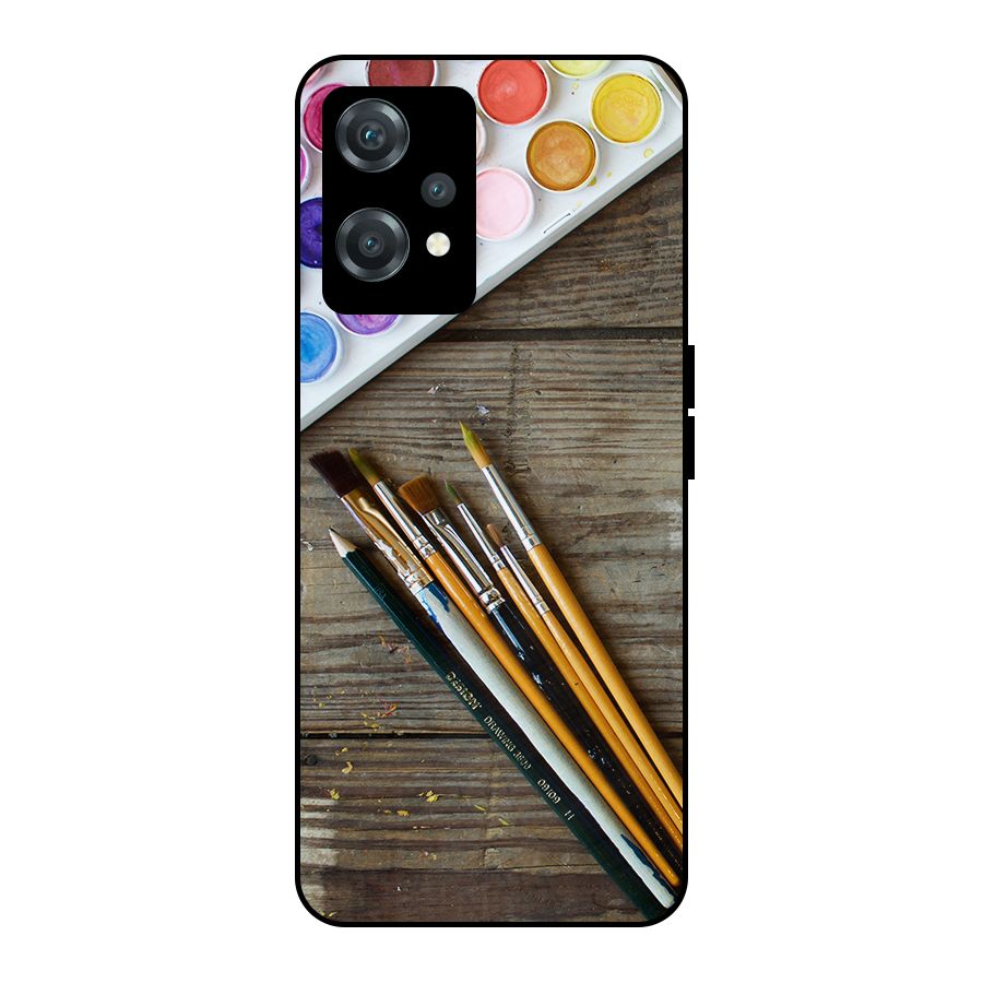 Color Palette and Brush Metal Back Case for OnePlus Nord CE 2 Lite 5G