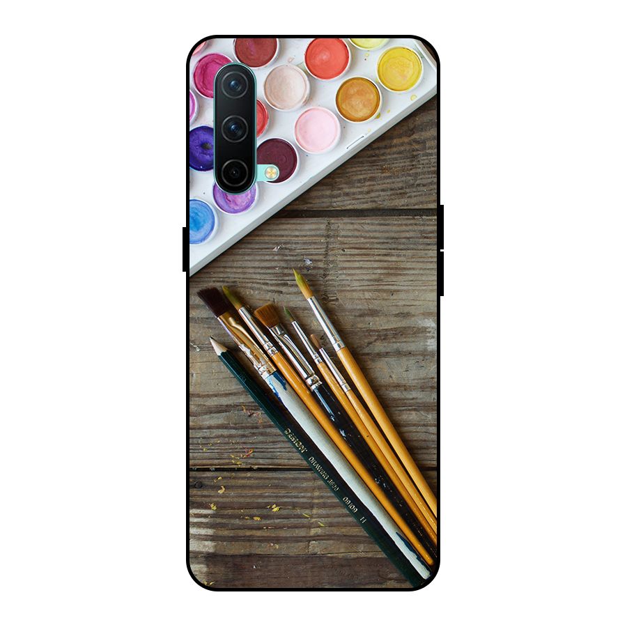 Color Palette and Brush Metal Back Case for OnePlus Nord CE 5G