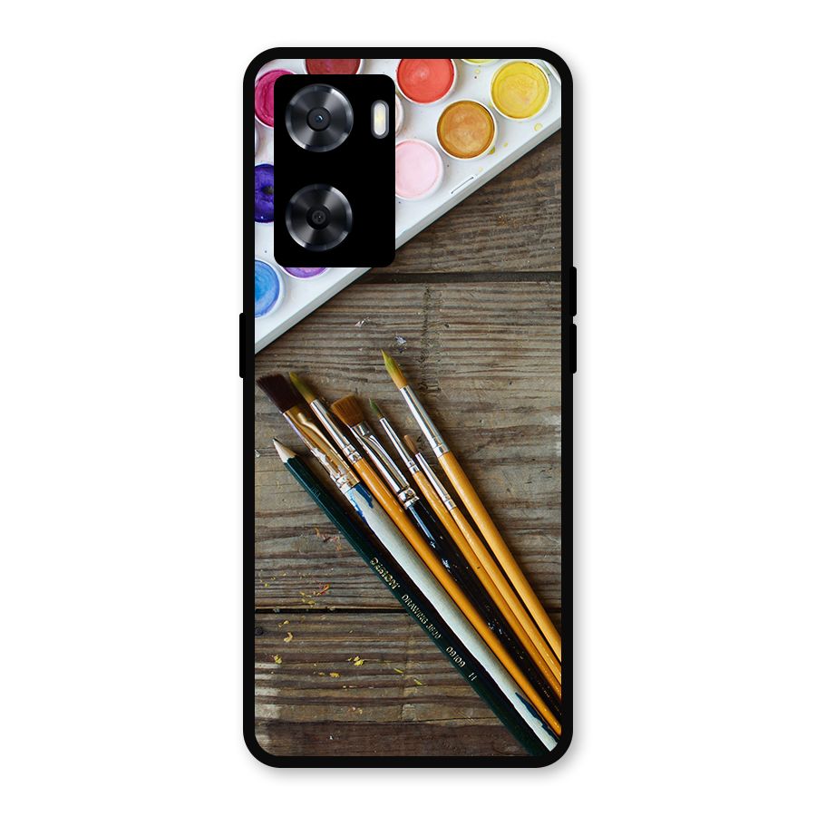 Color Palette and Brush Metal Back Case for OnePlus Nord N20 SE