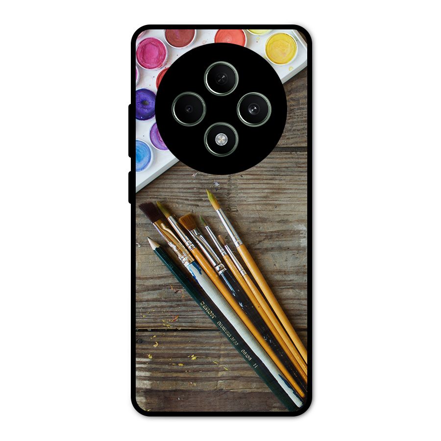Color Palette and Brush Metal Back Case for Oppo F27