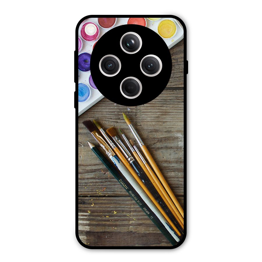 Color Palette and Brush Metal Back Case for Oppo Find X8