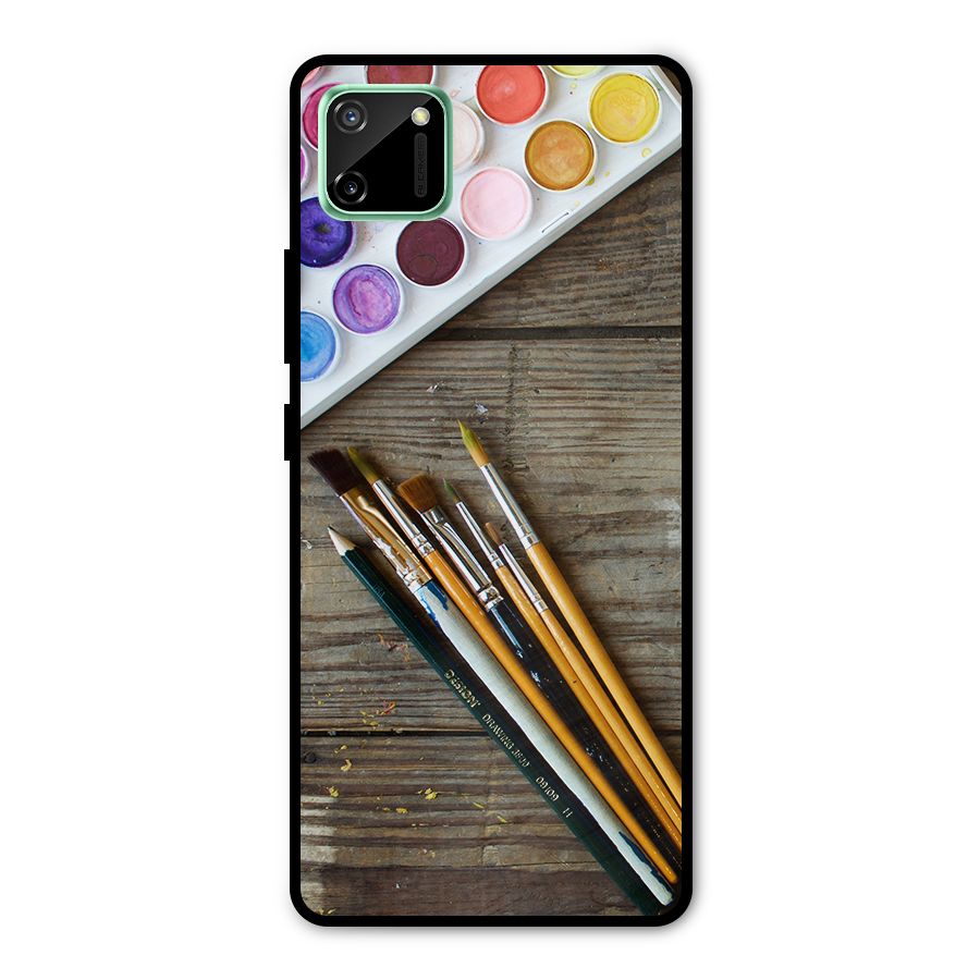 Color Palette and Brush Metal Back Case for Realme C11