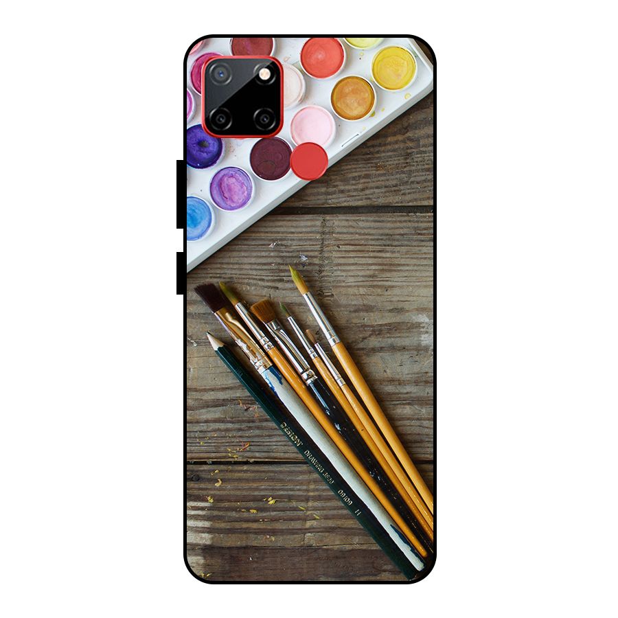 Color Palette and Brush Metal Back Case for Realme C12