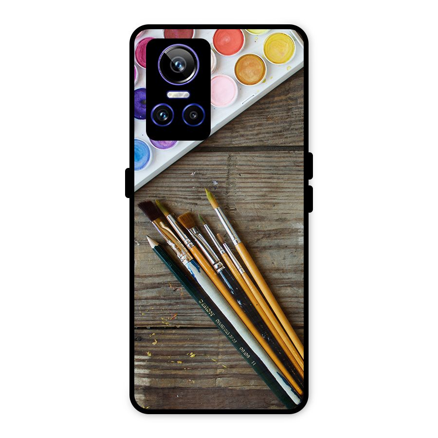 Color Palette and Brush Metal Back Case for Realme GT Neo 3