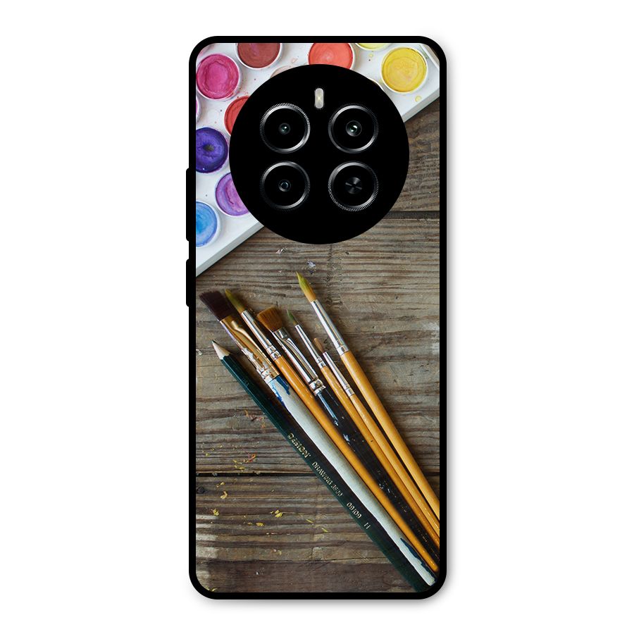 Color Palette and Brush Metal Back Case for Realme P1