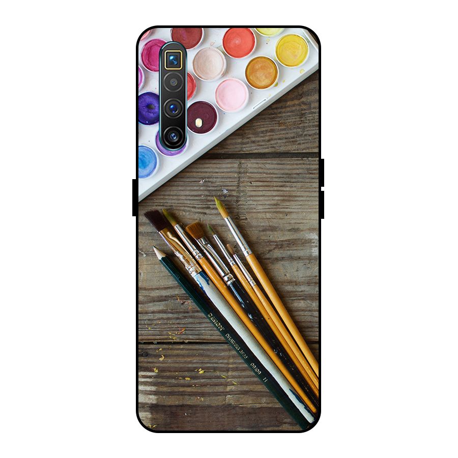 Color Palette and Brush Metal Back Case for Realme X3