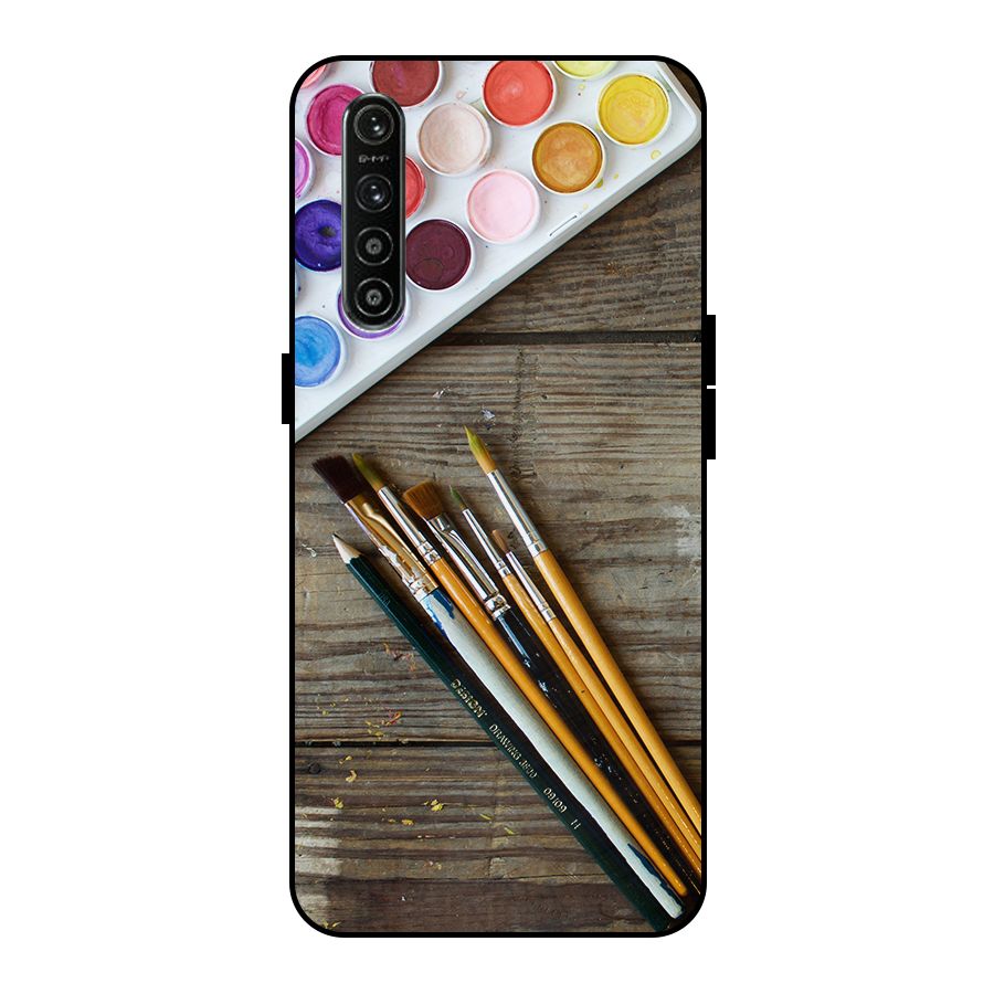 Color Palette and Brush Metal Back Case for Realme XT