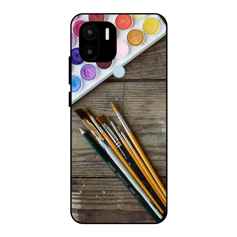 Color Palette and Brush Metal Back Case for Redmi A1+