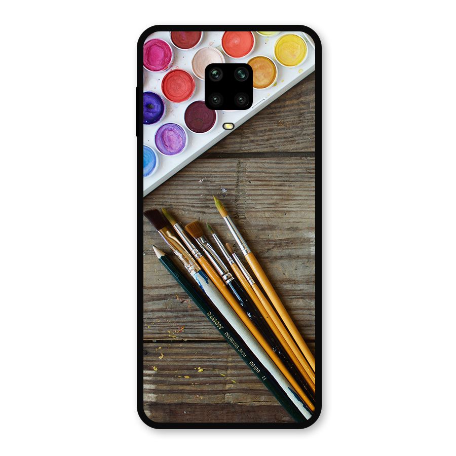 Color Palette and Brush Metal Back Case for Redmi Note 10 Lite