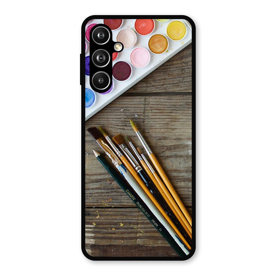 Color Palette and Brush Metal Back Case for Samsung Galaxy M54