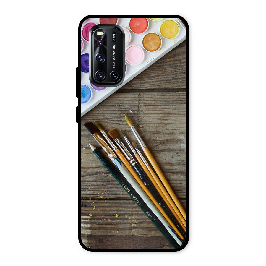Color Palette and Brush Metal Back Case for Vivo V19