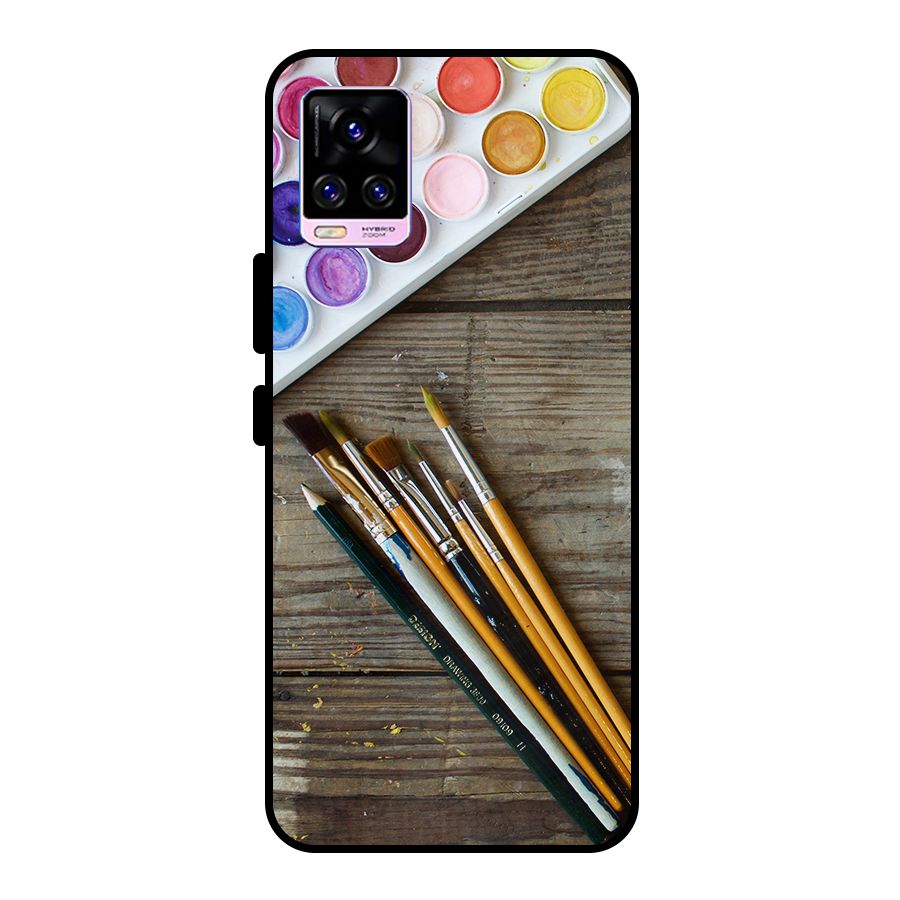 Color Palette and Brush Metal Back Case for Vivo V20 Pro