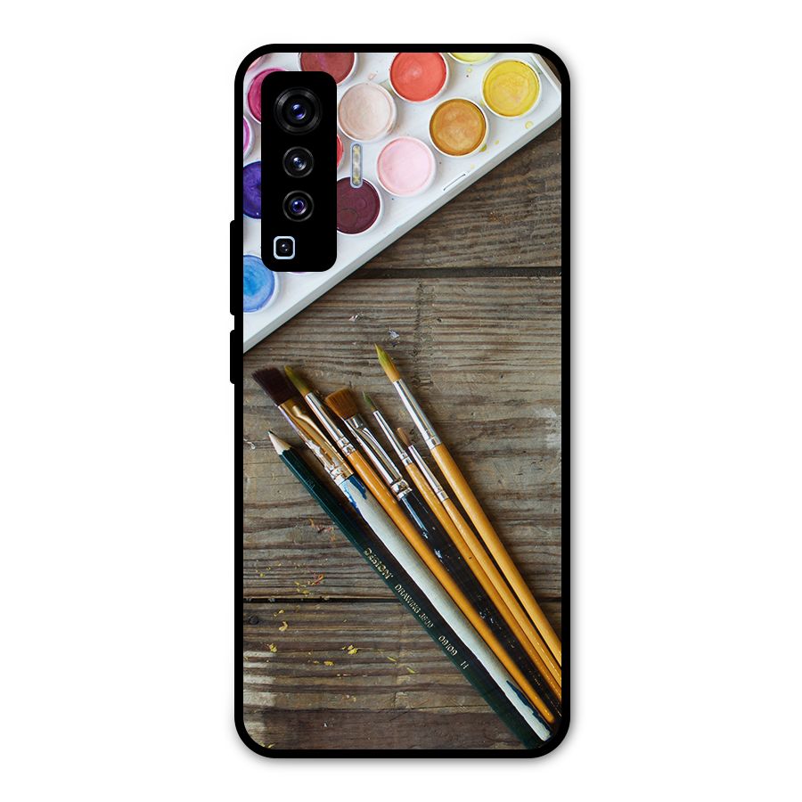 Color Palette and Brush Metal Back Case for Vivo X50