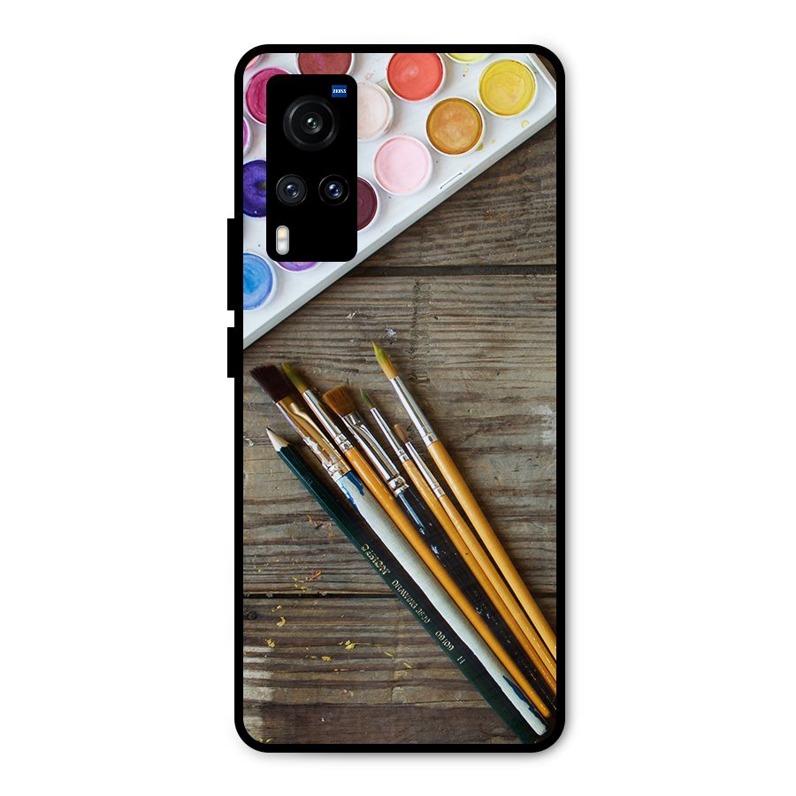 Color Palette and Brush Metal Back Case for Vivo X60