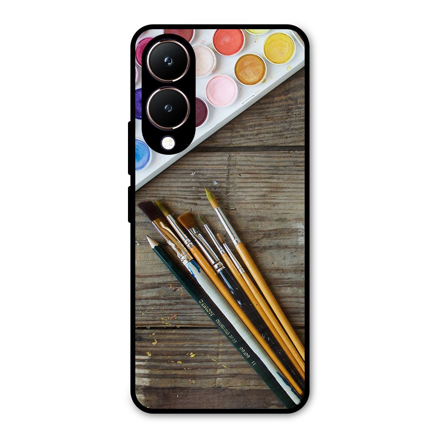 Color Palette and Brush Metal Back Case for Vivo Y28