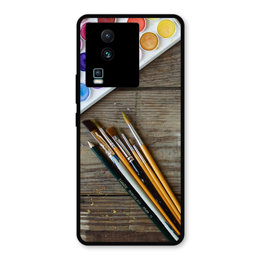 Color Palette and Brush Metal Back Case for iQOO Neo 7