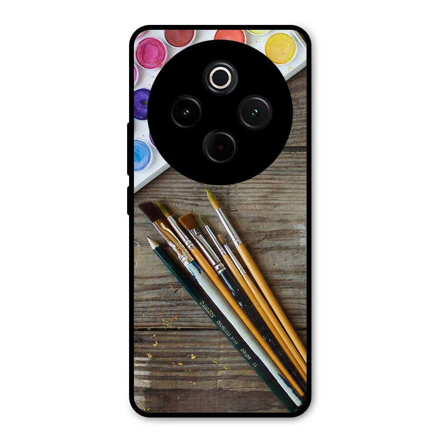 Color Palette and Brush Metal Back Case for iQOO Z10