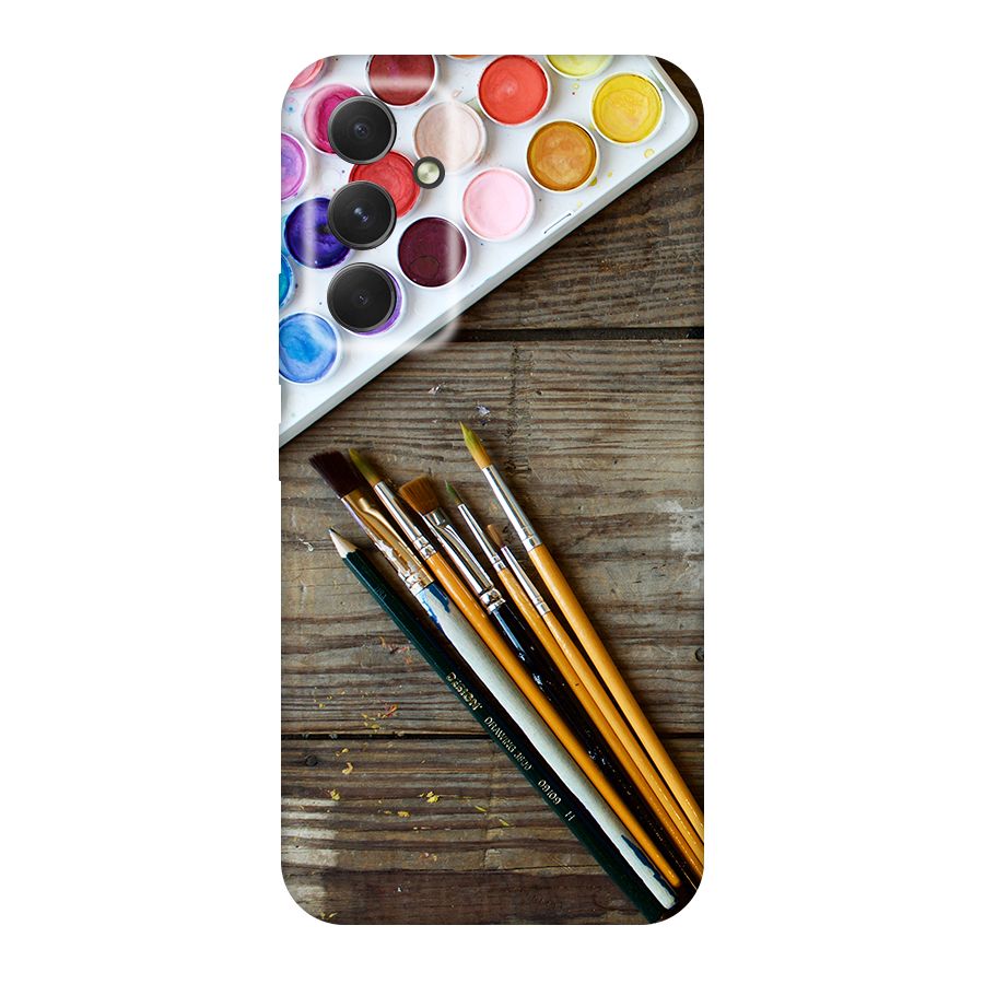 Color Palette and Brush Original Polycarbonate Back Case for Galaxy A54